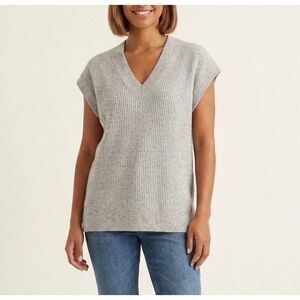 Autograph Cashmere  Vest Top Ribbed Knitted Gray Large‎